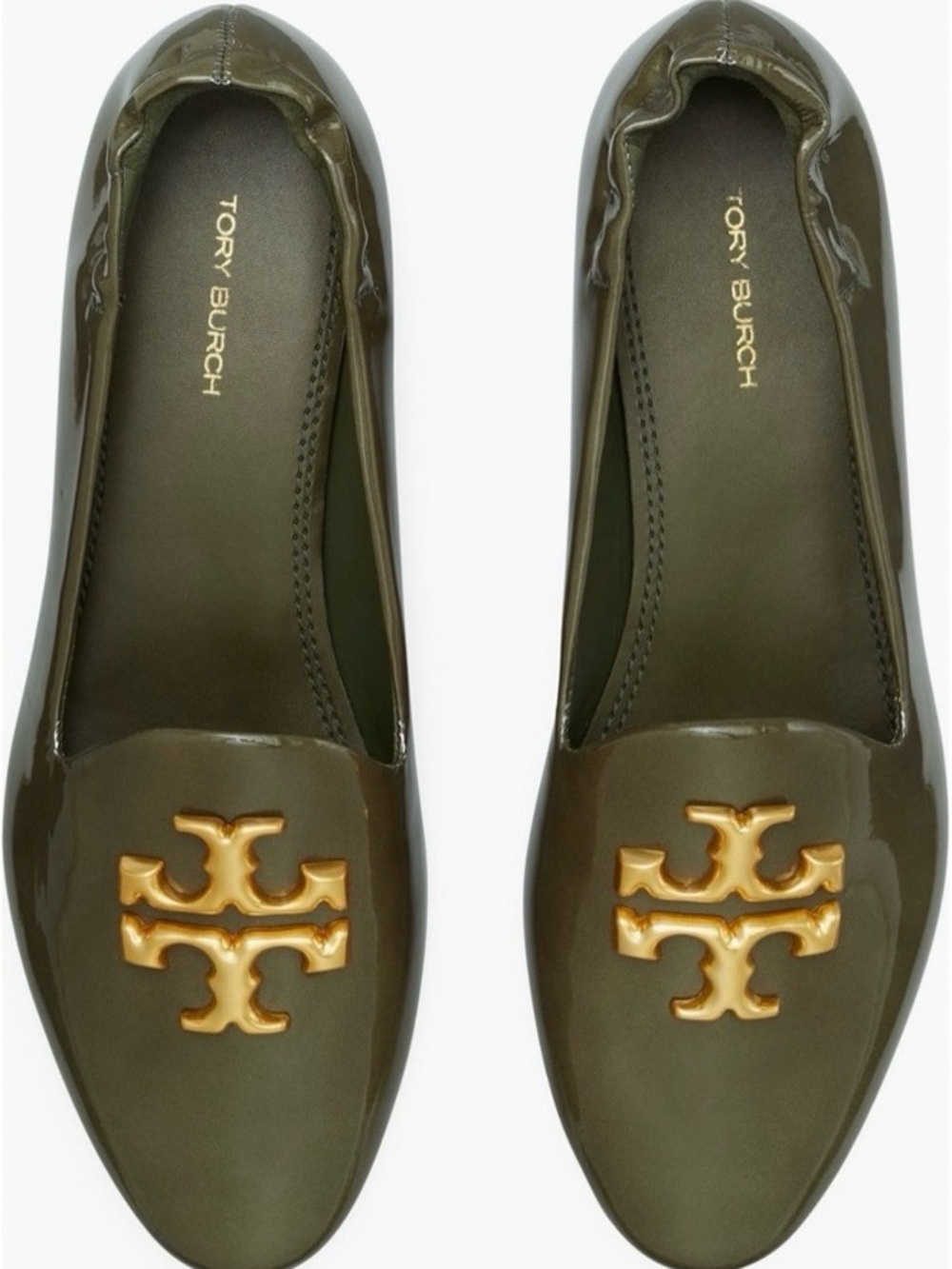 Tory Burch Eleonor Moss Spongy Patent Leather Loafer - size 8M - NWOB